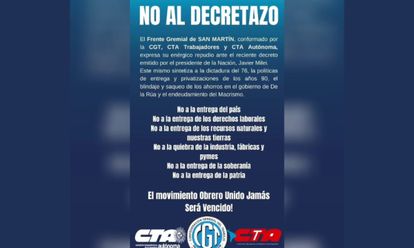 "NO AL DECRETAZO"